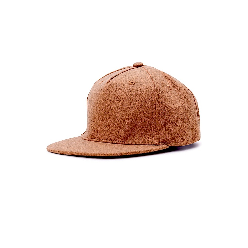 Wonder Nation Boys Wool Blend Flannel Brown Baseball Hat